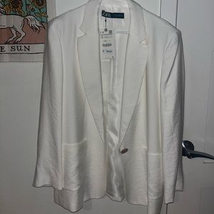 NWT zara white blazer oversized fit
